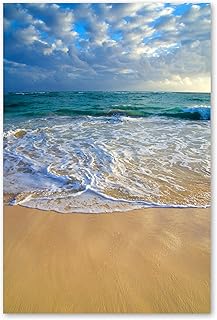 Postereck - 3261 - Tirage Plage Mer Vagues Vacances Nature Paysage – Art Mural, Tropical, Océan, Détente - Affiche - DIN A3 29,7 cm x 42,0 cm