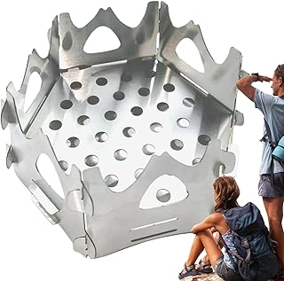 Réchaud De Camping À Bois | Équipement de Camping Portable Hexagonal - Réchaud de Cuisine Extérieur pour Pique-nique | Pour Randonnée Sac À Dos Chasse Barbecue Cuisine Tente Fête Plage Pour Hommes